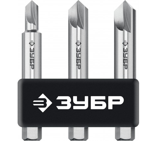 26700-Н3 Набор ЗУБР: Экстракторы поврежденного крепежа, для выкручивания крепежа с износом, 3 пр.