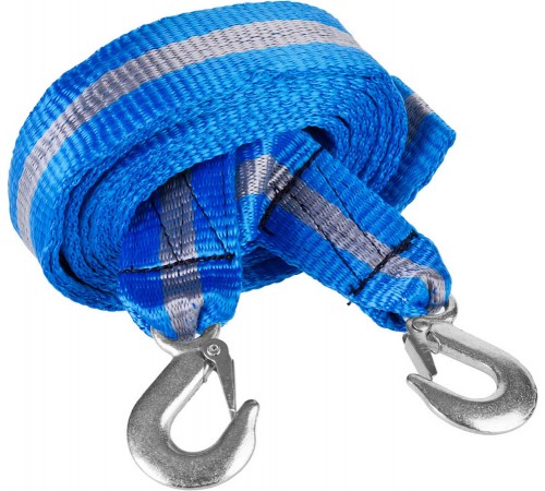 61215-3.5 Трос буксировочный ЗУБР ЭКСПЕРТ, 2 крюка, сумка, 5м, 3,5т