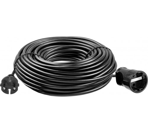 55023-30 Силовой удлинитель-шнур ЗУБР ПВС 207-Ш, 2200Вт, ПВС 2х0,75 мм, 30м