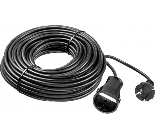 55023-30 Силовой удлинитель-шнур ЗУБР ПВС 207-Ш, 2200Вт, ПВС 2х0,75 мм, 30м