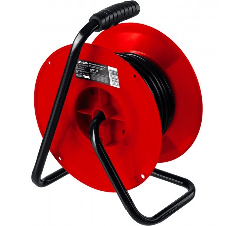 Силовой удлинитель на катушке ЗУБР ПВС-215, ПВС, 2 х 1.5мм 2,30м, 3500Вт  55103-30