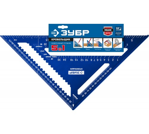 34391-30 Угольник ЗУБР универсальный кровельный 5 в 1 300мм