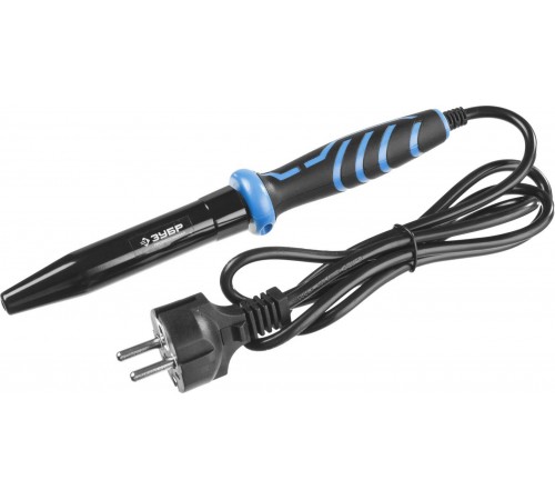 Паяльник ЗУБР ПРОФЕССИОНАЛ с двухкомпонентной рукояткой,  60Вт, конуc 55413-60