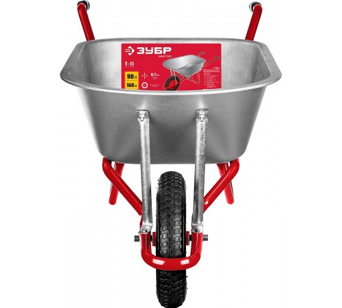 39962 Тачка садово-строительная одноколесная ЗУБР Т-11, 160 кг