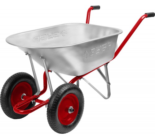 39952 Тачка садово-строительная двухколесная ЗУБР Т-21, 180 кг