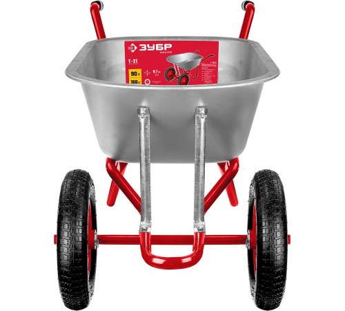 39952 Тачка садово-строительная двухколесная ЗУБР Т-21, 180 кг