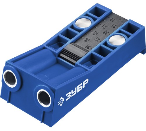 30091 Кондуктор двойной для глухих отверстий,два отверстия,в кейсе ЗУБР