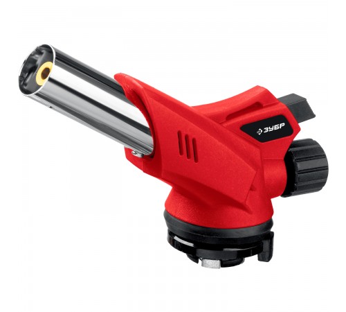 55553 Горелка газовая ЗУБР ГМ-350 с пьезоподжигом,на баллон с цанговым соединением,1300 С