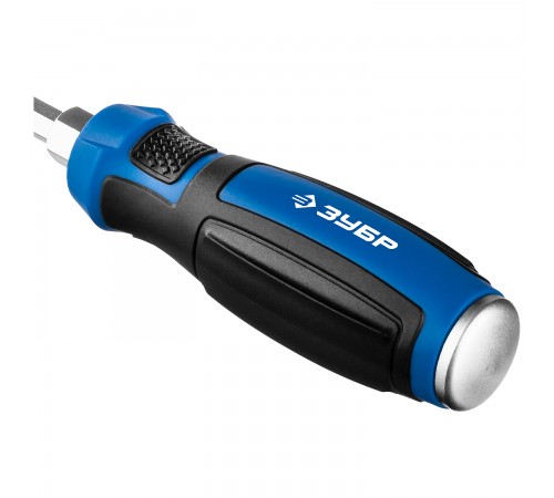 25272-1 Отвертка ЗУБР УДАРНИК ударная, сквозной Cr-V стержень с усилит. под ключ,PH1х75мм