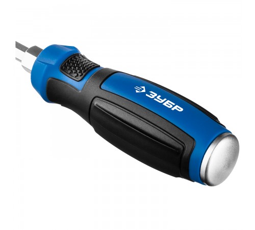 25271-5 Отвертка ЗУБР УДАРНИК ударная, сквозной Cr-V стержень с усилит. под ключ,SL5х75мм