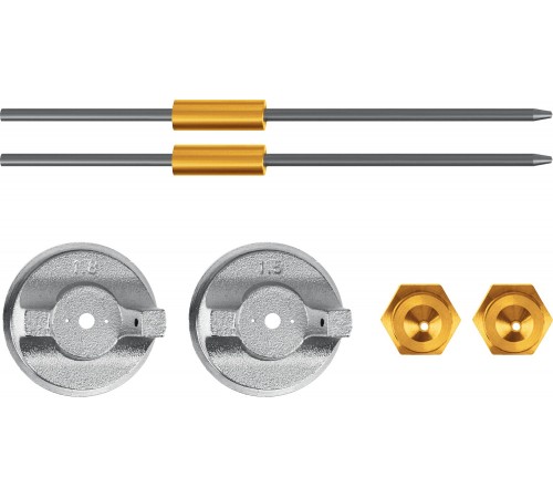 ЗУБР сопло 1.2, 1.5, 1.8 мм, краскопульт пневматический с нижним бачком МС 200Н-3 06457