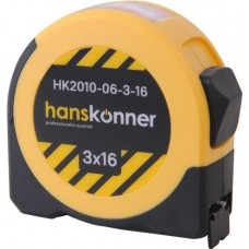 Рулетка Hanskonner 3x16мм, с окном для считывания внутренних размеров HK2010-06-3-16