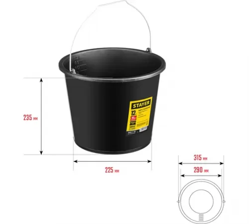06083-12_z01 Ведро строительное STAYER 12 л