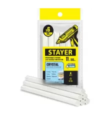 0682-Н6 Стержни клеевые STAYER Cristal , прозрачные универсальные, 11мм х 100мм, 6шт, 60 г,