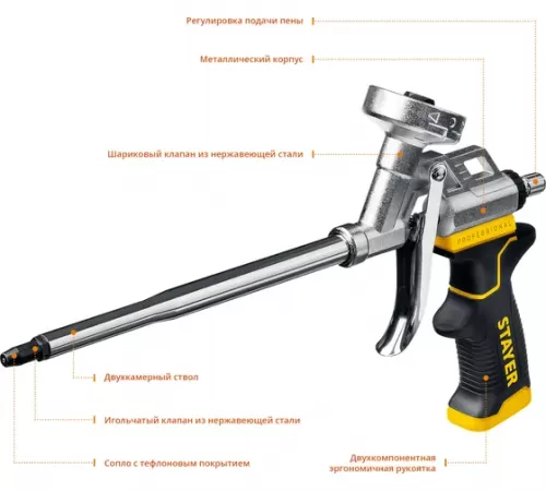 06861_z02 Пистолет для монтажной пены STAYER HERCULES профессиональный