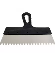 Нержавеющий зубчатый шпатель STAYER 250мм, зуб 6х6мм 1009-25-06