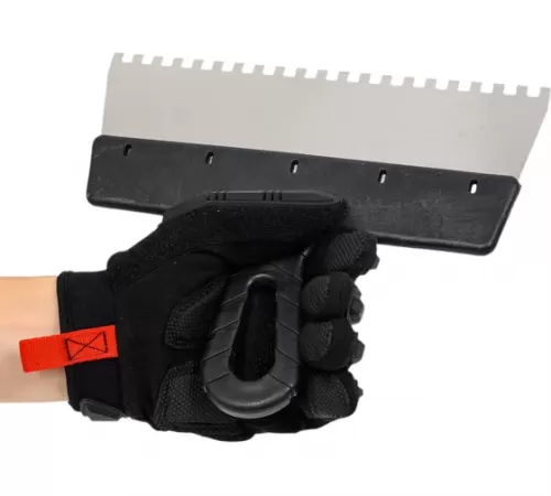 Нержавеющий зубчатый шпатель STAYER 250мм, зуб 6х6мм 1009-25-06