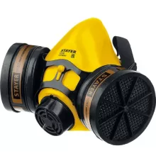 11175 Респиратор противогазовый STAYER HF-6000, два фильтра в комплекте