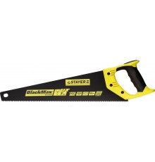 2-15081-50 Ножовка универсальная (пила) STAYER BlackMAX 500мм, 7TPI