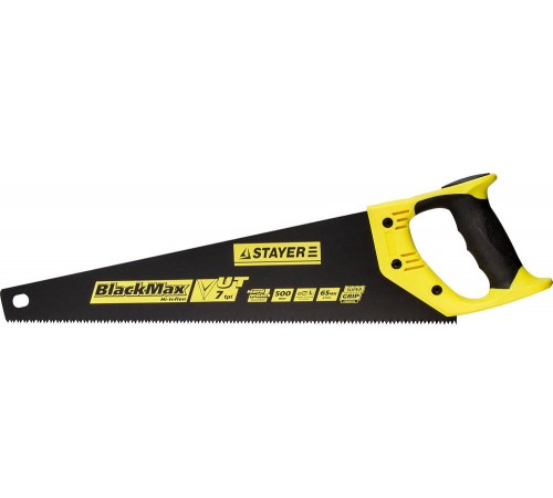 2-15081-50 Ножовка универсальная (пила) STAYER BlackMAX 500мм, 7TPI