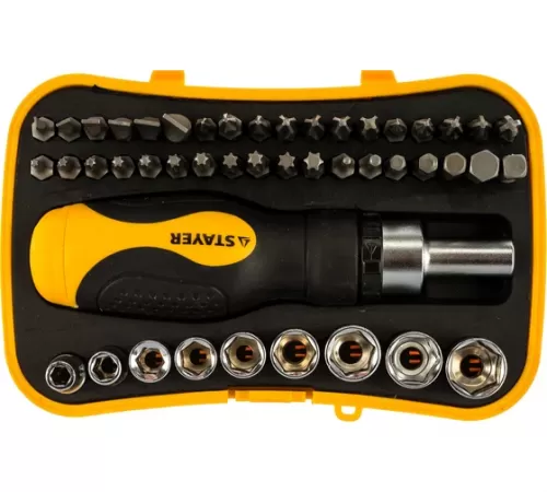 25084-Н46 Отвертка реверсивная с насадками STAYER Compact-46