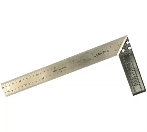 3431-35_z01 Угольник STAYER PROFI столярный, гравированная шкала, полотно 37мм, 350мм