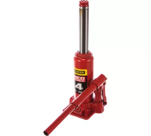 43160-4-К_z01 Домкрат STAYER RED FORCE 4 т бутылочный гидравлический в кейсе