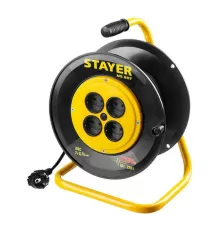 55073-30_z01 Удлинитель на катушке STAYER MS 207, 2200Вт, ПВС 2х0,75 мм2, 4 гнезда, 30м
