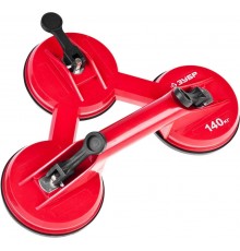 33724-3 Стеклодомкрат ЗУБР МАСТЕР пластмассовый, тройной, 140 кг