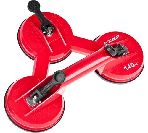 33724-3 Стеклодомкрат ЗУБР МАСТЕР пластмассовый, тройной, 140 кг