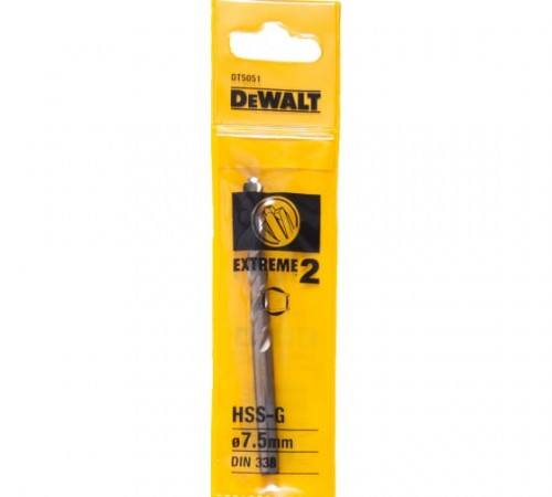 DT 5051 Сверло по металлу DeWalt 7.5x109