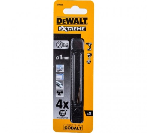 DT 4958 Сверло по металлу DeWalt 1,0х34мм, 2шт