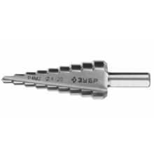 29665-4-20-9 Сверло ступенчатое ЗУБР 9 ступеней 4-20мм. сталь P4M2