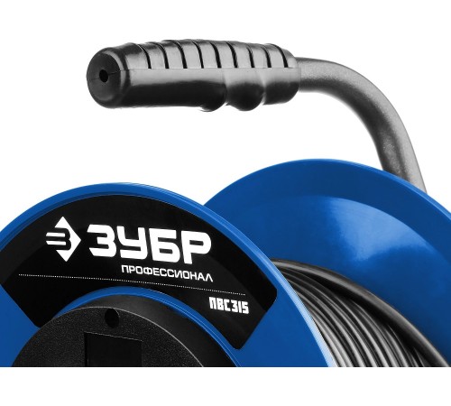 55081-20 Удлинитель на катушке ПВС 315, 20 м, 3500 Вт, 4 гнезда, IP44, ПВС 3х1,5 кв мм, ЗУБР