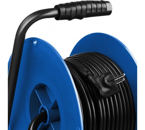 55081-50 Удлинитель на катушке ПВС 315, 50 м, 3500 Вт, 4 гнезда, IP44, ПВС 3х1,5 кв мм, ЗУБР