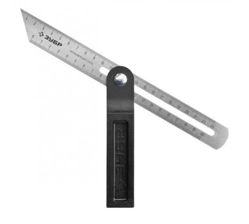 3428_z01 Малка-угломер ЗУБР МАСТЕР пластиковы корпус, полотно с гравированной шкалой