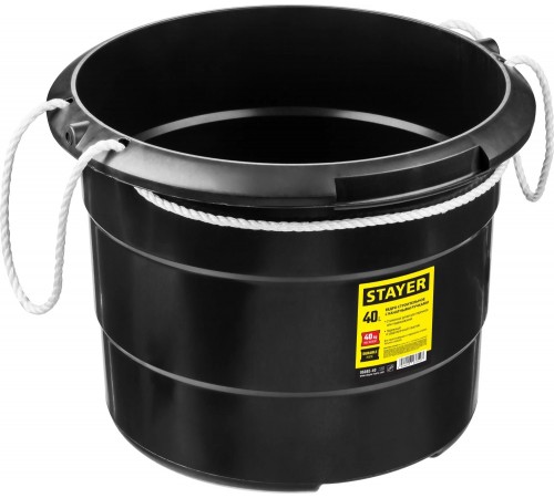 06085-40 Ведро строительное STAYER 40 л с канатными ручками,пластм,высокопр.