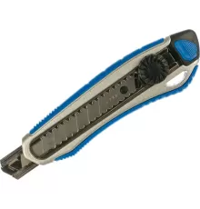 09178 Нож ЗУБР ЭКСПЕРТ, двухкомпонентный корпус, мех. фиксатор, лезвие 18мм, сталь У8А