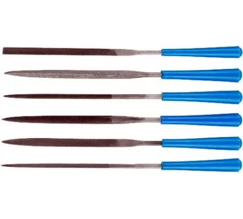 16022-2-Н6 Набор ЗУБР ЭКСПЕРТ Надфили, пластмассовая ручка, насечка 2=бархатная, 100мм, 6 шт