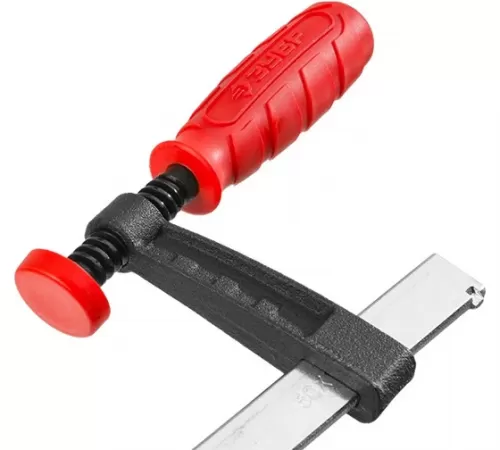 32150-050-200 Струбцина ЗУБР МАСТЕР, тип F, пластмассовая ручка, стальная закал. рейка, 50х200мм