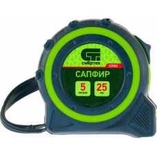 32582 Рулетка Сапфир Сибртех 5мх25мм, двухкомпонентный корпус